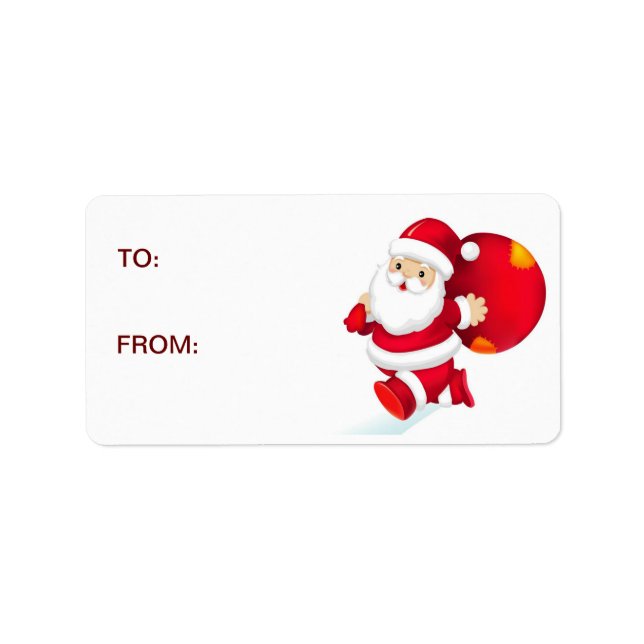 Santa Gift Stickers Adressetikett (Framsidan)