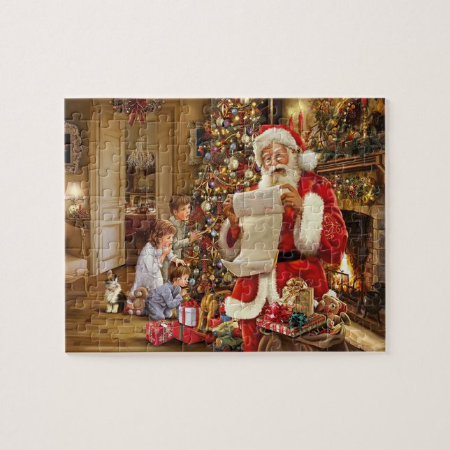Santa Gifts for jul Jigszawa Puzzle Pussel (Horisontell)