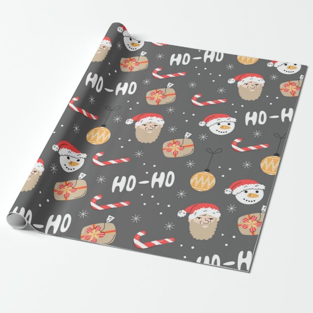 Santa Gifts Julklapp Wrapping Papper Presentpapper (Utrullad)