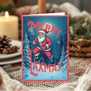Santa Glad Laxmas Lacrosse Jul Foto Kort