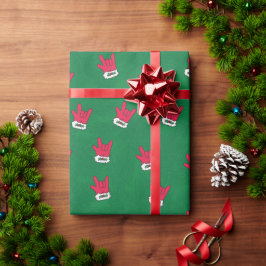 Santa Glove ASL I Kärlek You Gift Wrap Paper Presentpapper