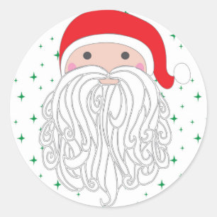Santa Gnistra Sticker Runt Klistermärke