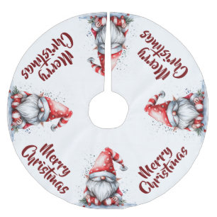 Santa Gnome Julgransmatta Borstad Polyester