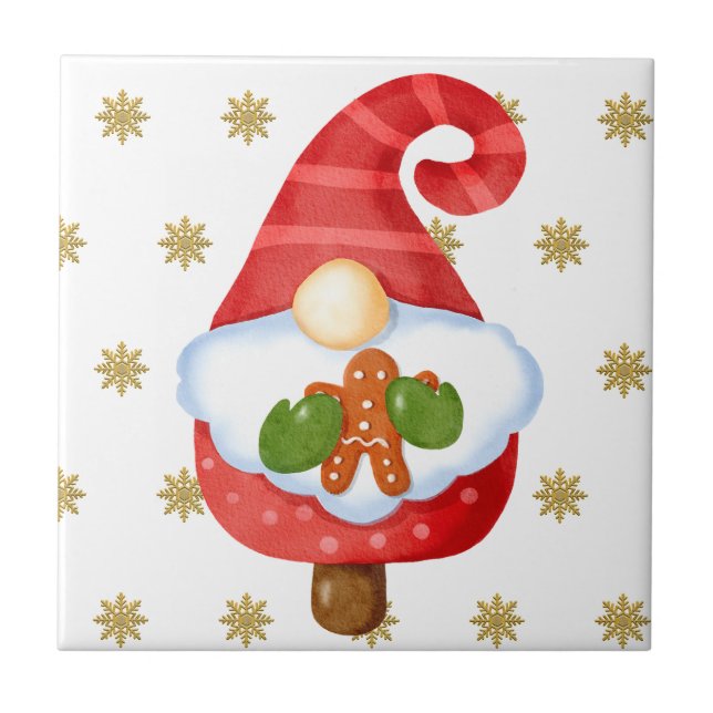 Santa Gnome Kakelplatta (Framsidan)