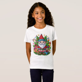 Santa Gnome med gåvor och Helgdag T Shirt