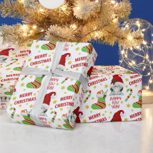 Santa Gnome och Stocking God jul Presentpapper