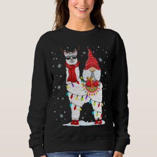 Santa Gnomes Riding Llama Reindeer Julljus T Shirt