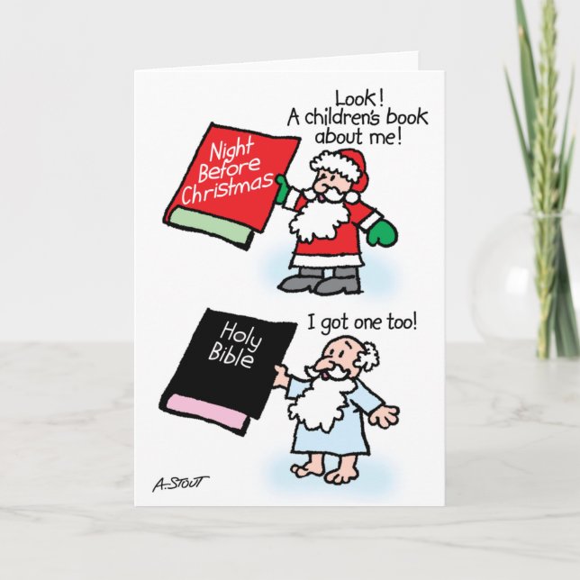 Santa & God Barnens bokar Helgkort (Framsida)