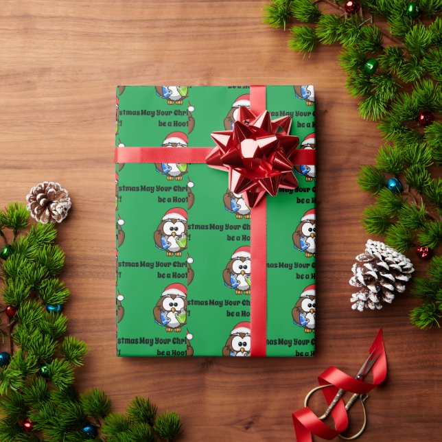 Santa God jul Funny Helgdag Uggla Presentpapper (Julgåva)