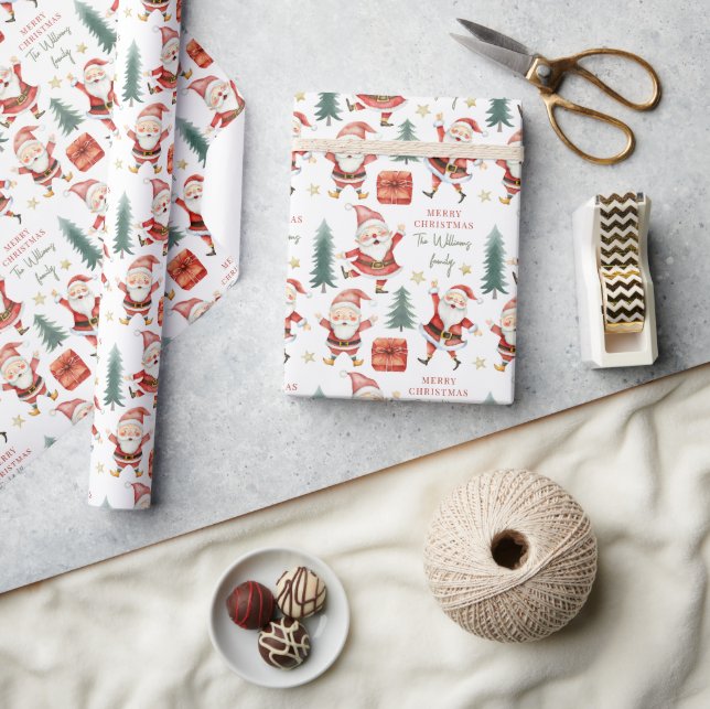 Santa god jul namn-gåva papper presentpapper (Hantverk)