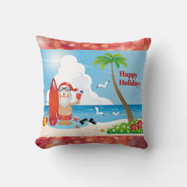 Santa God jul vid Tropical Beach Kudde
