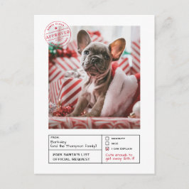 Santa Godkänd Naughty eller Nice Form Photo Vykort