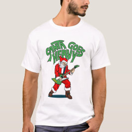 Santa Goes Heavy T Shirt