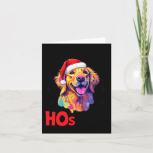 Santa Golden Retriever Hund Det Finns Några Hor I Kort