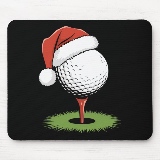 Santa Golf Boll för jul Golf Boll jul Musmatta (Framsidan)
