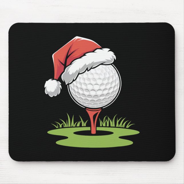 Santa Golf Boll för jul Golf Boll jul Musmatta (Framsidan)