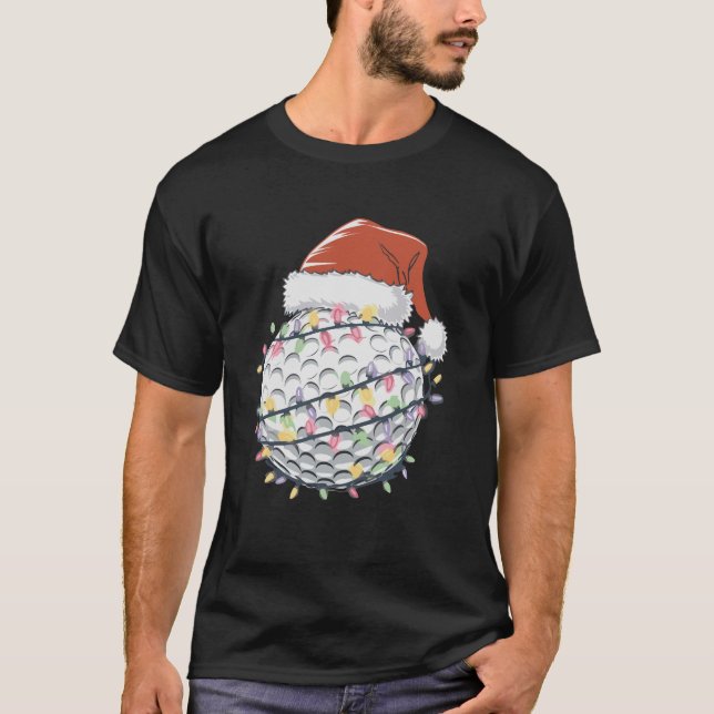 Santa Golf Humor jul Golfer Women Manar Julafton T Shirt (Framsida)