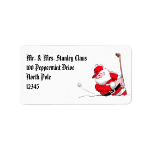 Santa Golfetikett Adressetikett