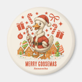 Santa Goose jul Helgdag Fridge Magnet