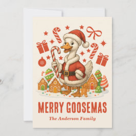 Santa Goose-jul Julkort
