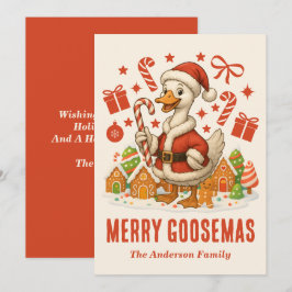 Santa Goose-jul Julkort