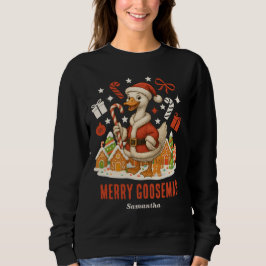 Santa Goose Ugly God jul-Helgdag T Shirt