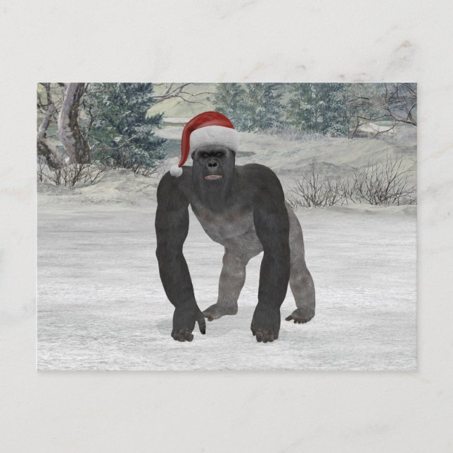 Santa Gorilla Vykort (Framsida)