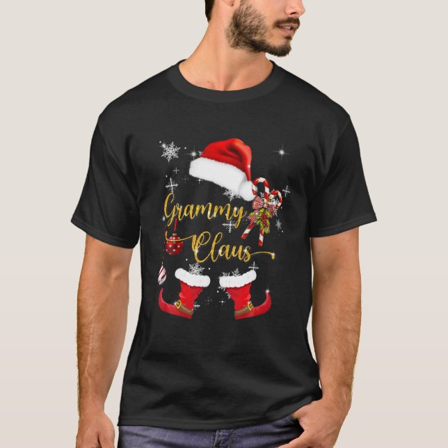Santa Grammy Claus julmatchning Familj Pajam T Shirt (Framsida)