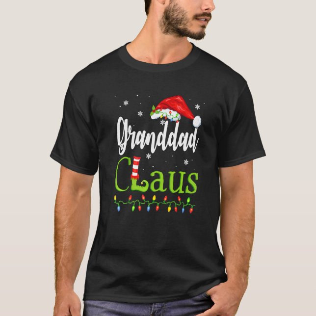Santa Granddad Claus julmatchningsfamilj T Shirt (Framsida)