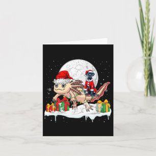 Santa Great dane Riding Axolotl julägare Ki Kort