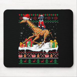 Santa Great dane Riding Giraffe jul Sweater Musmatta