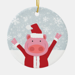 Santa Gris Julgransprydnad Keramik