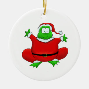 Santa grodaprydnad julgransprydnad keramik