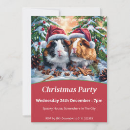 Santa Guinea Grisar jul Party Inbjudningar