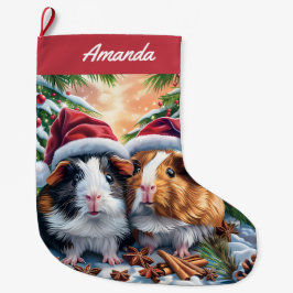 Santa Guinea Grisar Stor julklapp Stor Julstrumpa