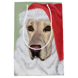 Santa Gult Labrador Puppy Gift Bag