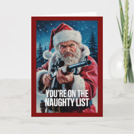 Santa Gun Naughty List Second Amendment Custom Kort