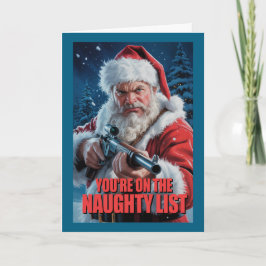 Santa Gun On The Naughty List Second Amendment Kort