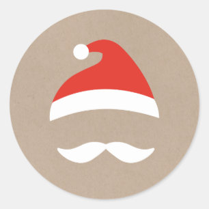Santa Guy Sticker Runt Klistermärke