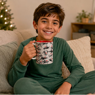 Santa-hajmönster Två-Tonad Mugg