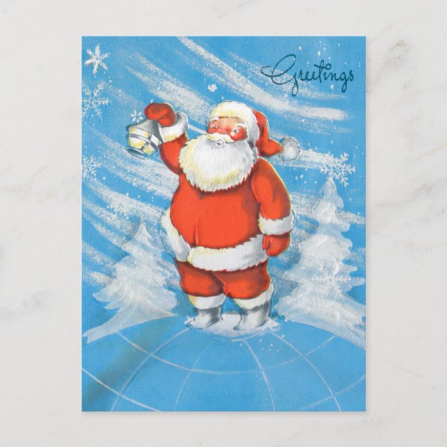 Santa Hälsning Helg Vykort (Framsida)