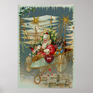 Santa & Hans Fantastisk Flies Maskin Poster