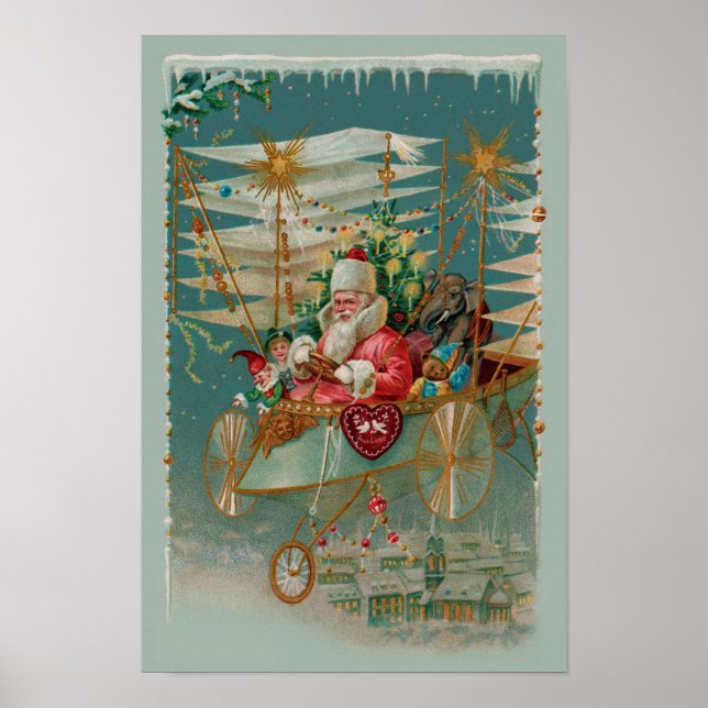 Santa & Hans Fantastisk Flies Maskin Poster (Framsidan)