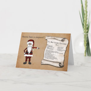 Santa har en förfrågan! helgkort