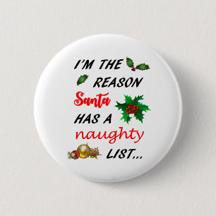 Santa har en Naughty List Button Knapp
