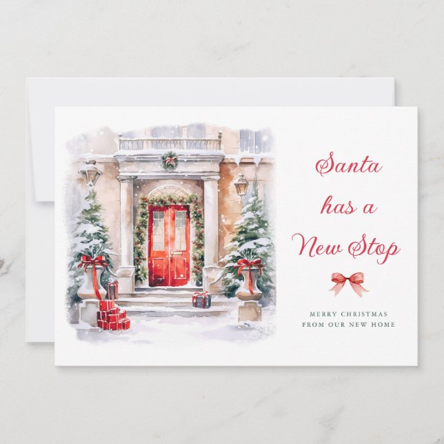 SANTA HAR EN NY STOPP | Meddelande om flytta i hel (Framsida)