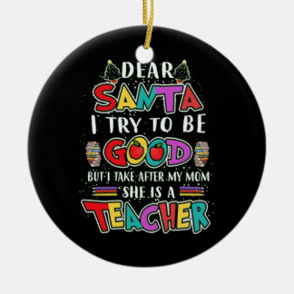 SANTA HAR ENKELT BARTENDER JULGRANSPRYDNAD KERAMIK