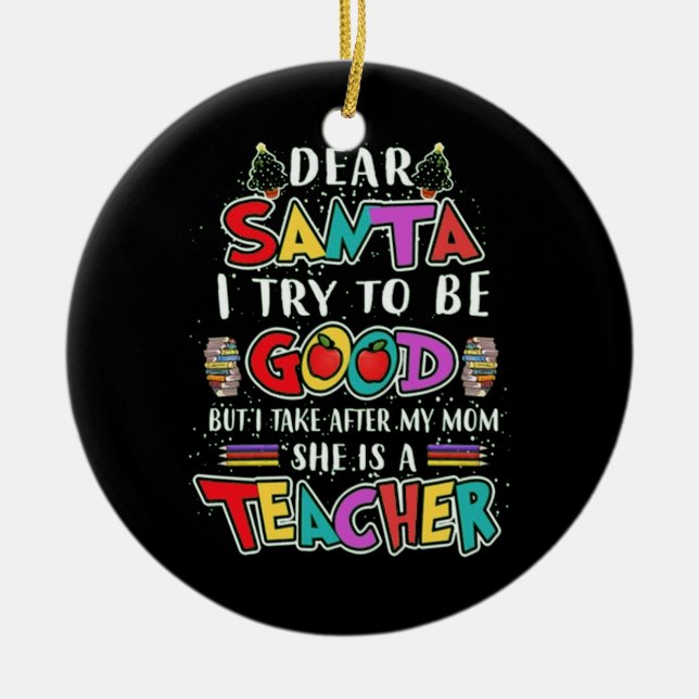 SANTA HAR ENKELT BARTENDER JULGRANSPRYDNAD KERAMIK (Framsidan)