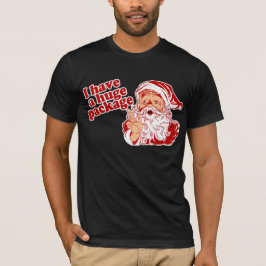 Santa har ett enormt paket t shirt