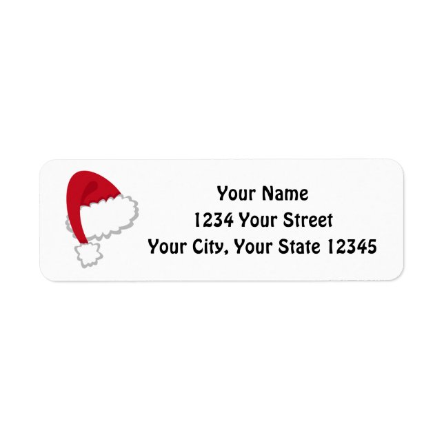 Santa Hat Address Label #HolidayZ Returadress Etikett (Framsidan)